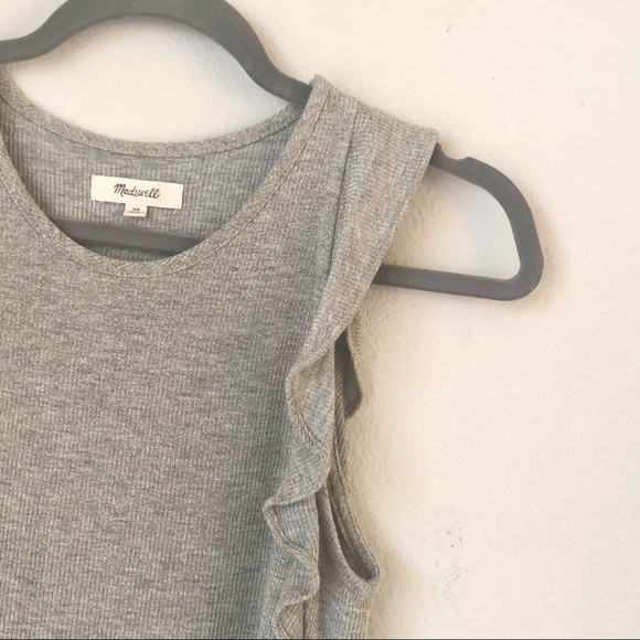 SUMMER CLOSEOUT ☀️ \Madewell\• Glitter Thread Ruffled Tank - Picture 3 of 14